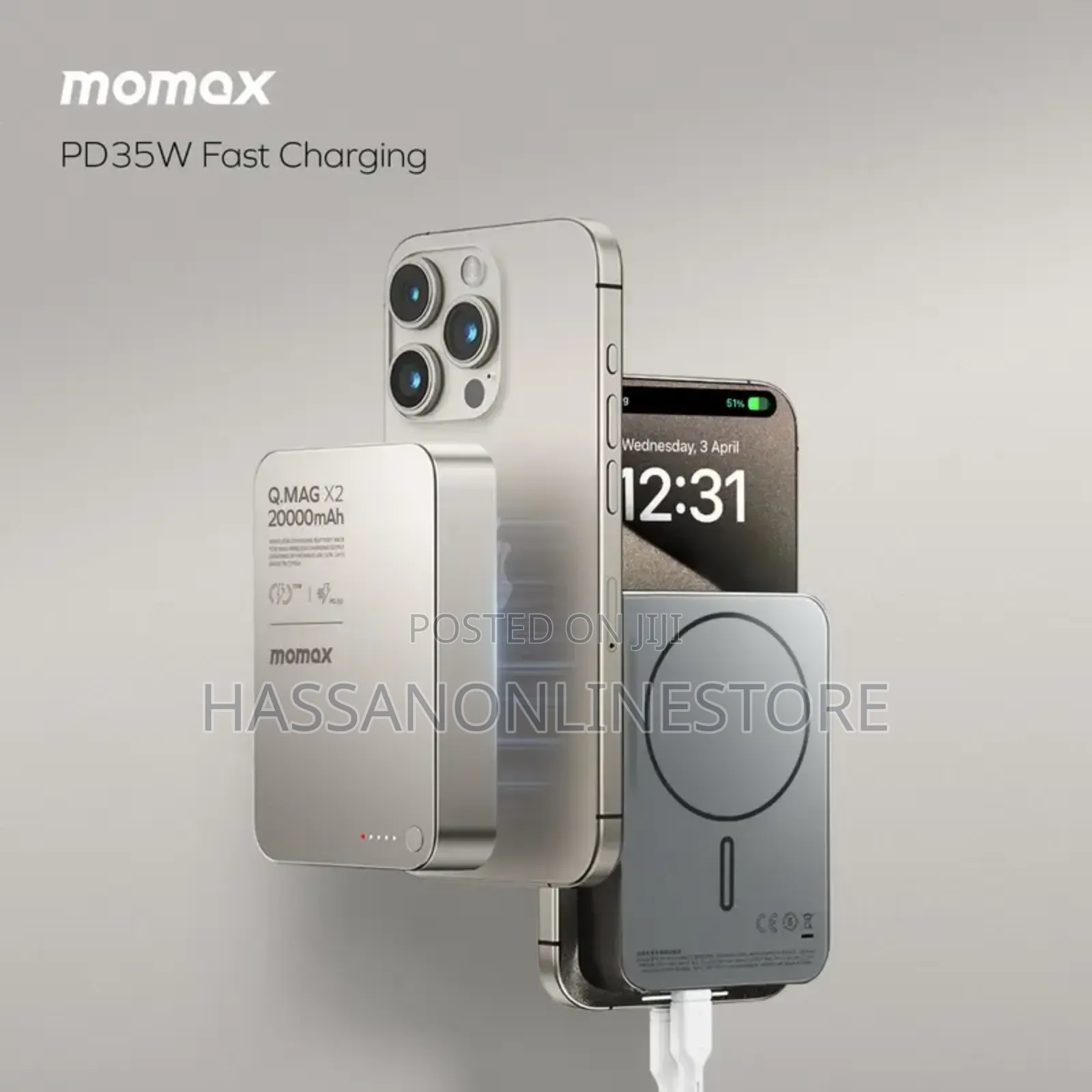 Momax Q.Mag X2 Magsafe Wireless 20000mah Wireless Power