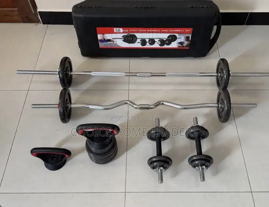 Iron Castic Barbel Dumbel Set 58kg