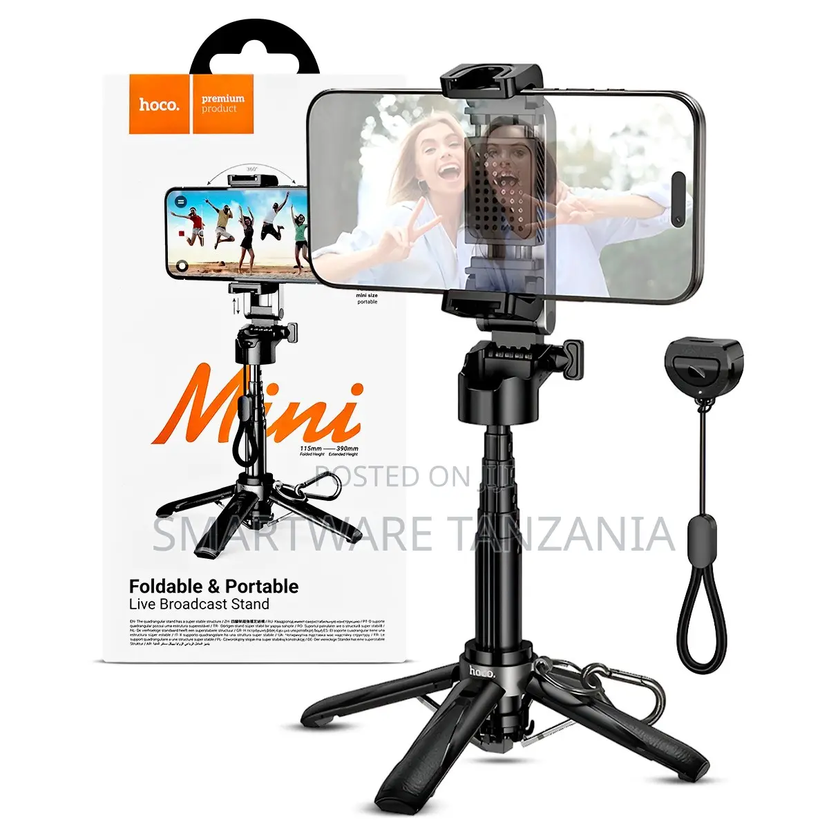 Hoco Mini Foldable Portable Live Broadcast Stand Tripod Anti-loss