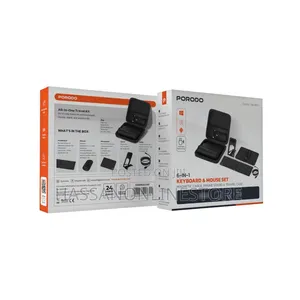 Porodo 6-in-1 Keyboard Mouse Set - Black