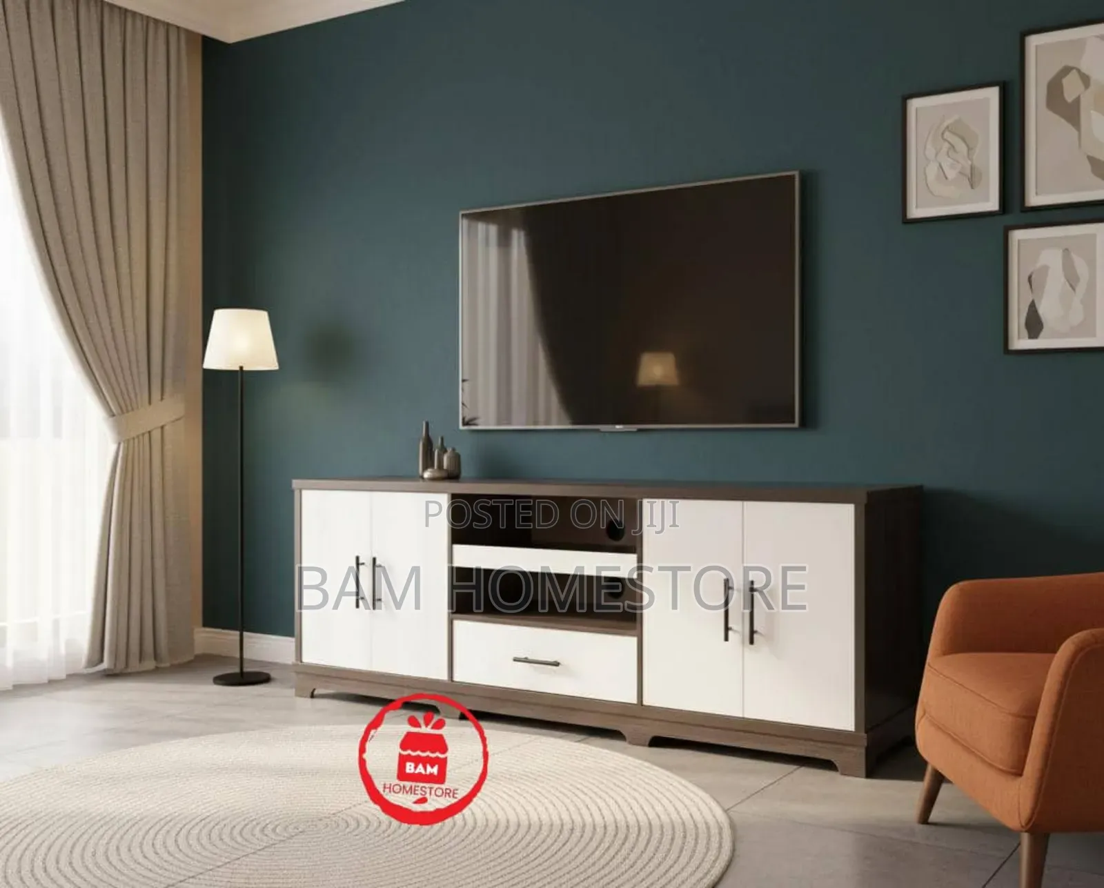 Premium 180cm Modern Tv Showcase - Meza Ya Tv Ya Milango Miwili