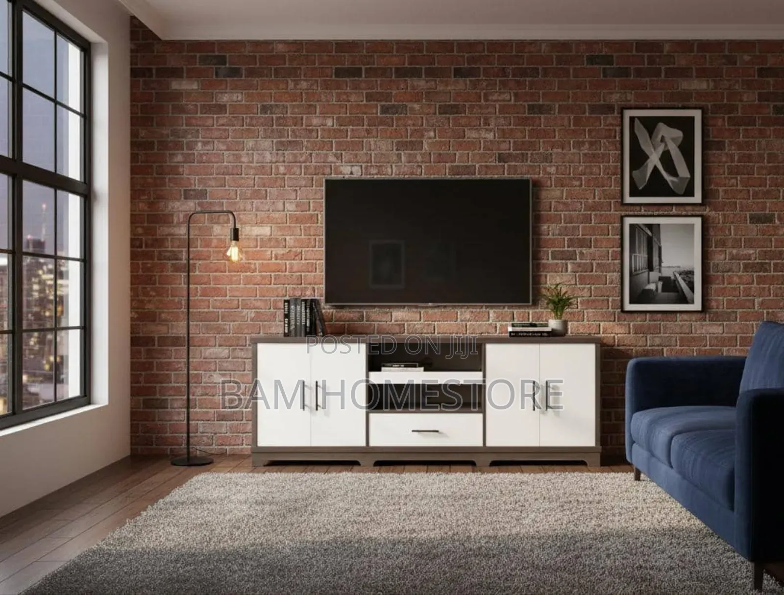 Premium 180cm Modern Tv Showcase - Meza Ya Tv Ya Milango Miwili