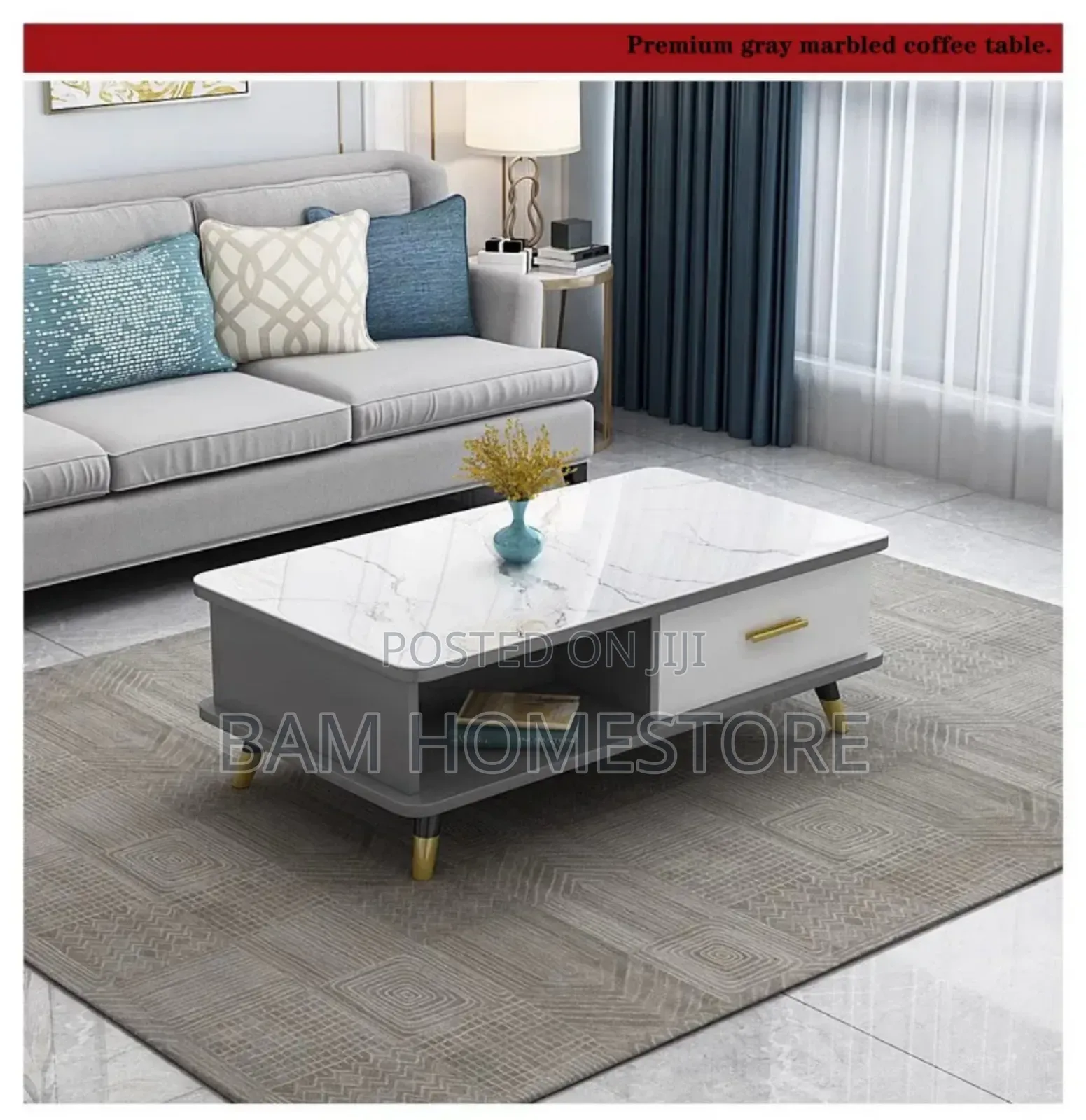 Luxury Coffee Table With 4 Drawers /Central Office Table