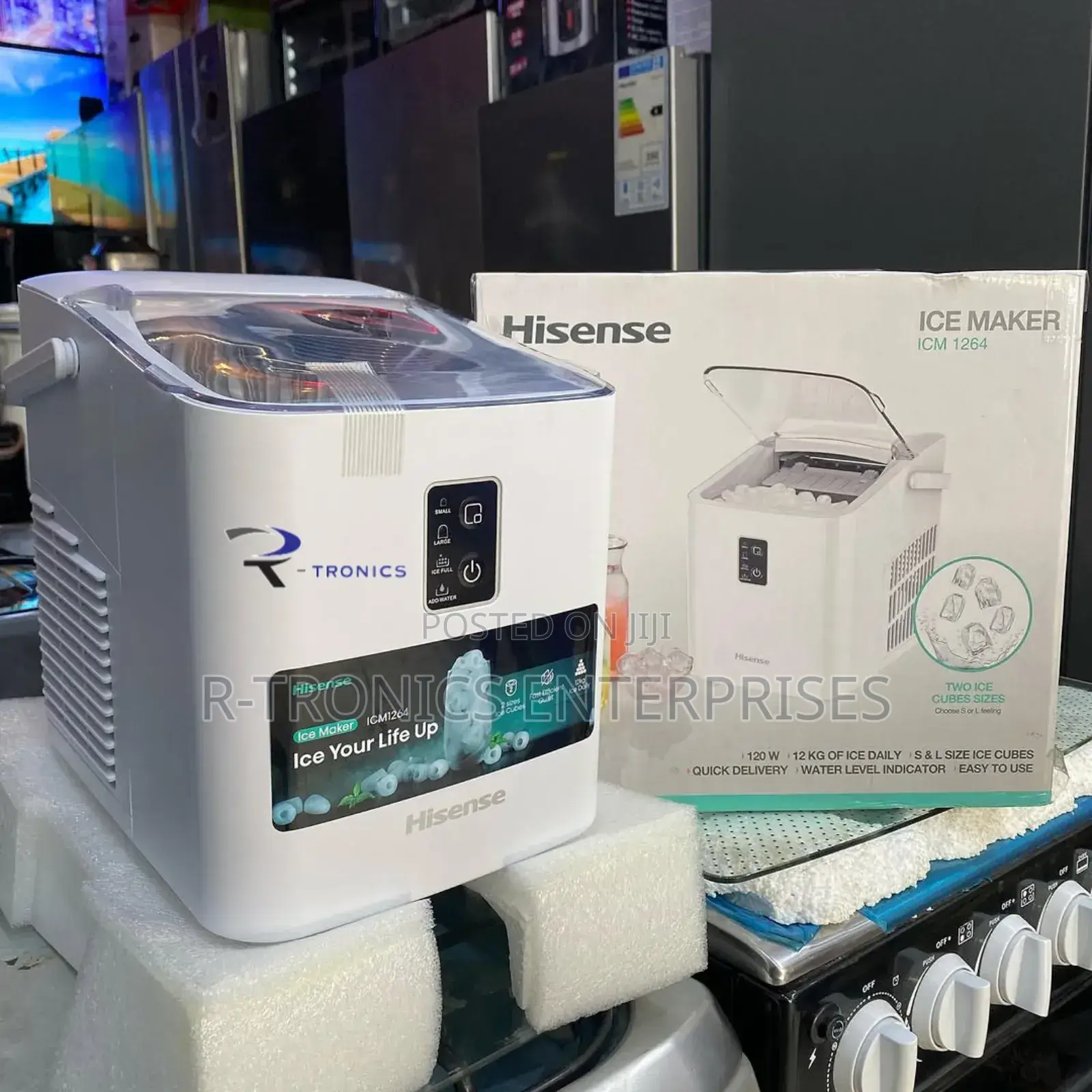Hisense 12kg Auto Ice Maker Portable, Compact Countertop Machine