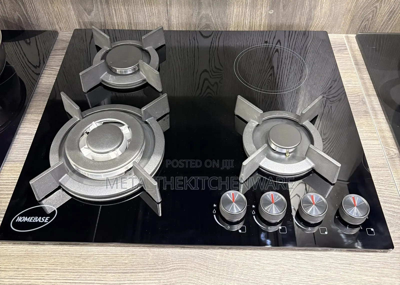 Homebase Built in Cooker 3 Gas 1 Ceramic Plate