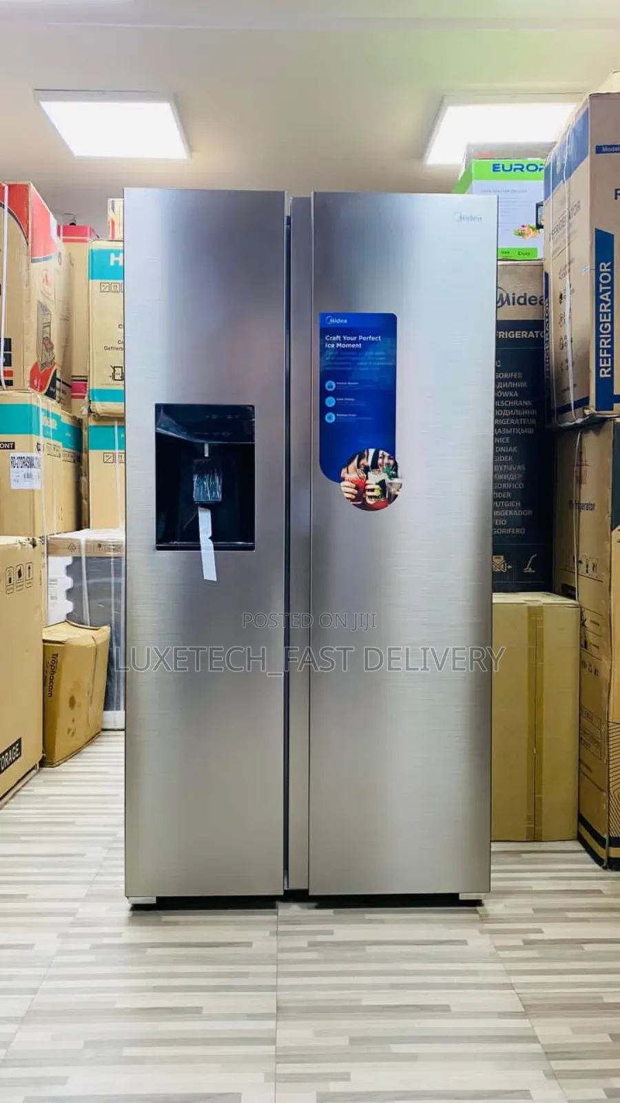 Midea Side-by-Side Fridge 573 Litres Non-Frost With Water Dispenser
