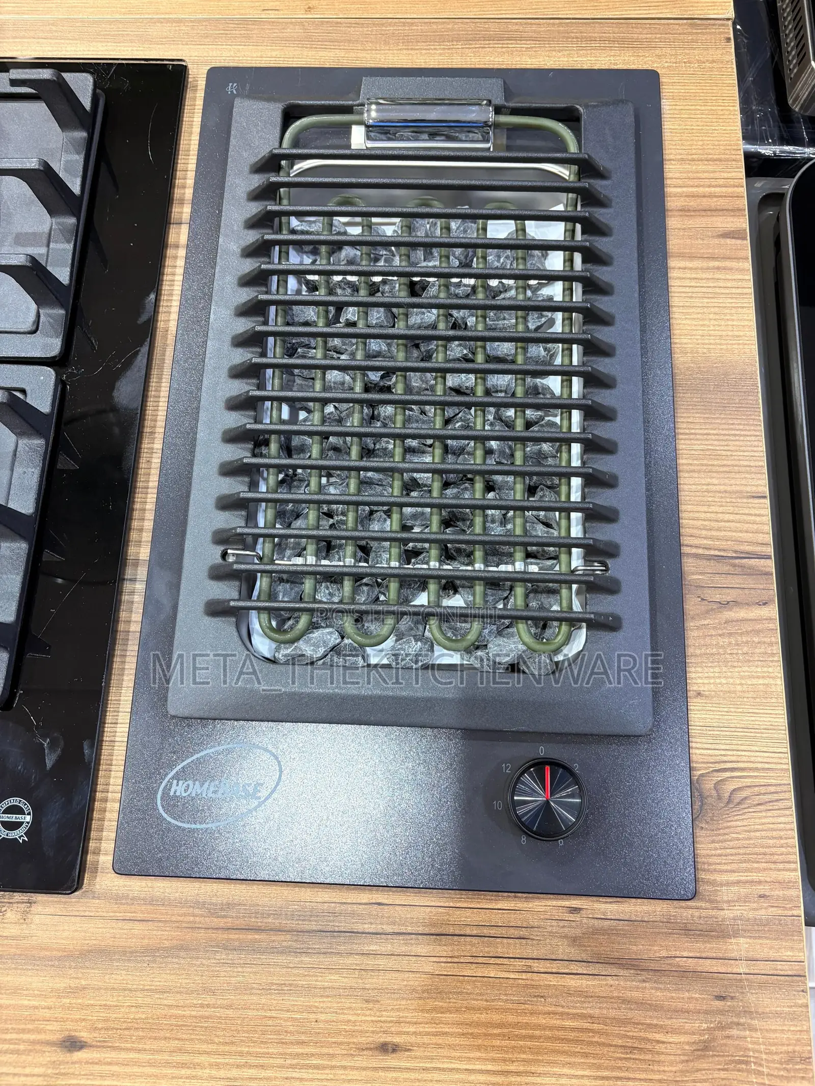 Homebase Built in Electric Lava Rock Barbeque