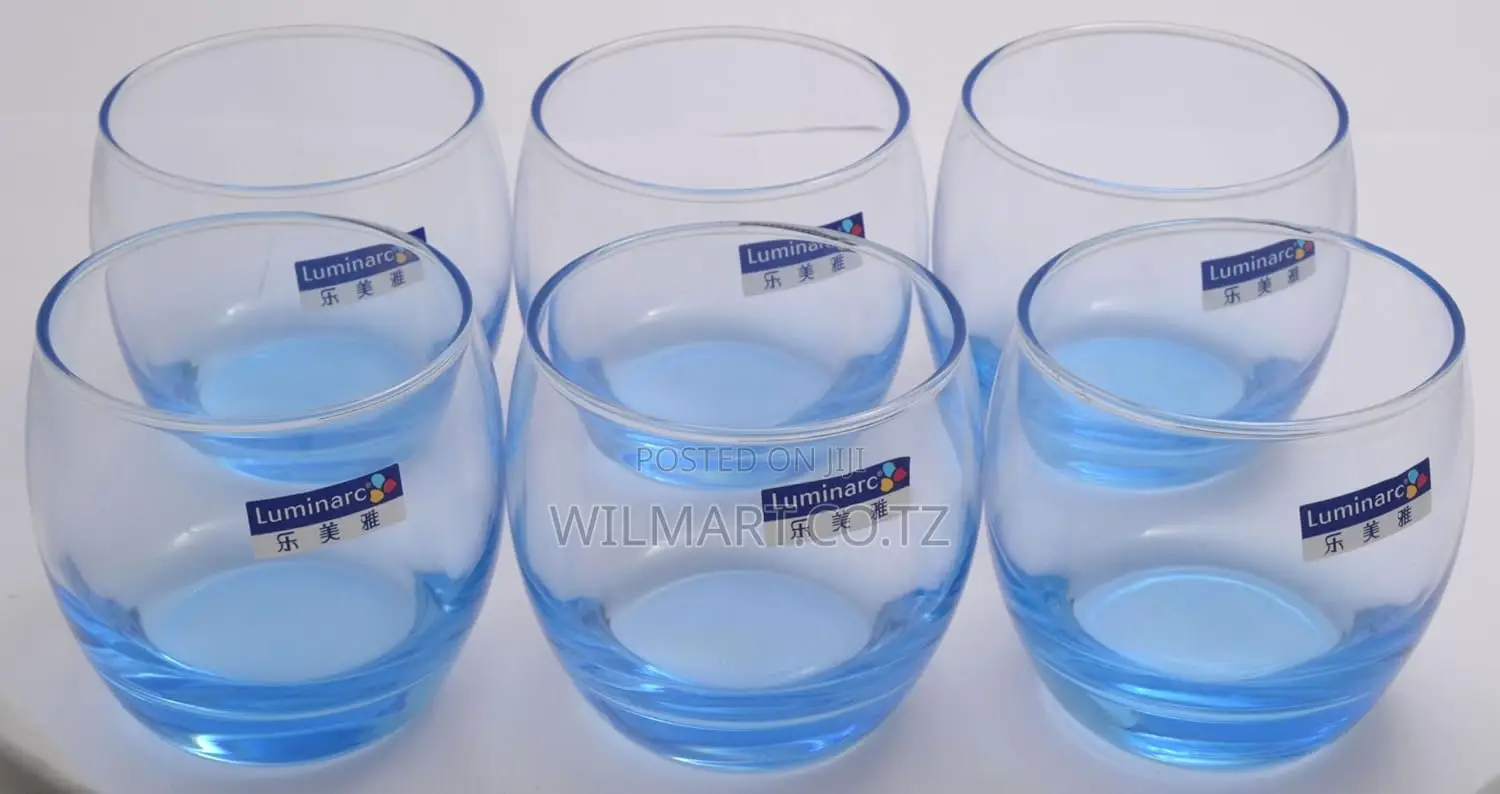 Luminarc Salto Solid Color Old Fashion Tumbler 6pcs 32cl/320ml Ice Blu