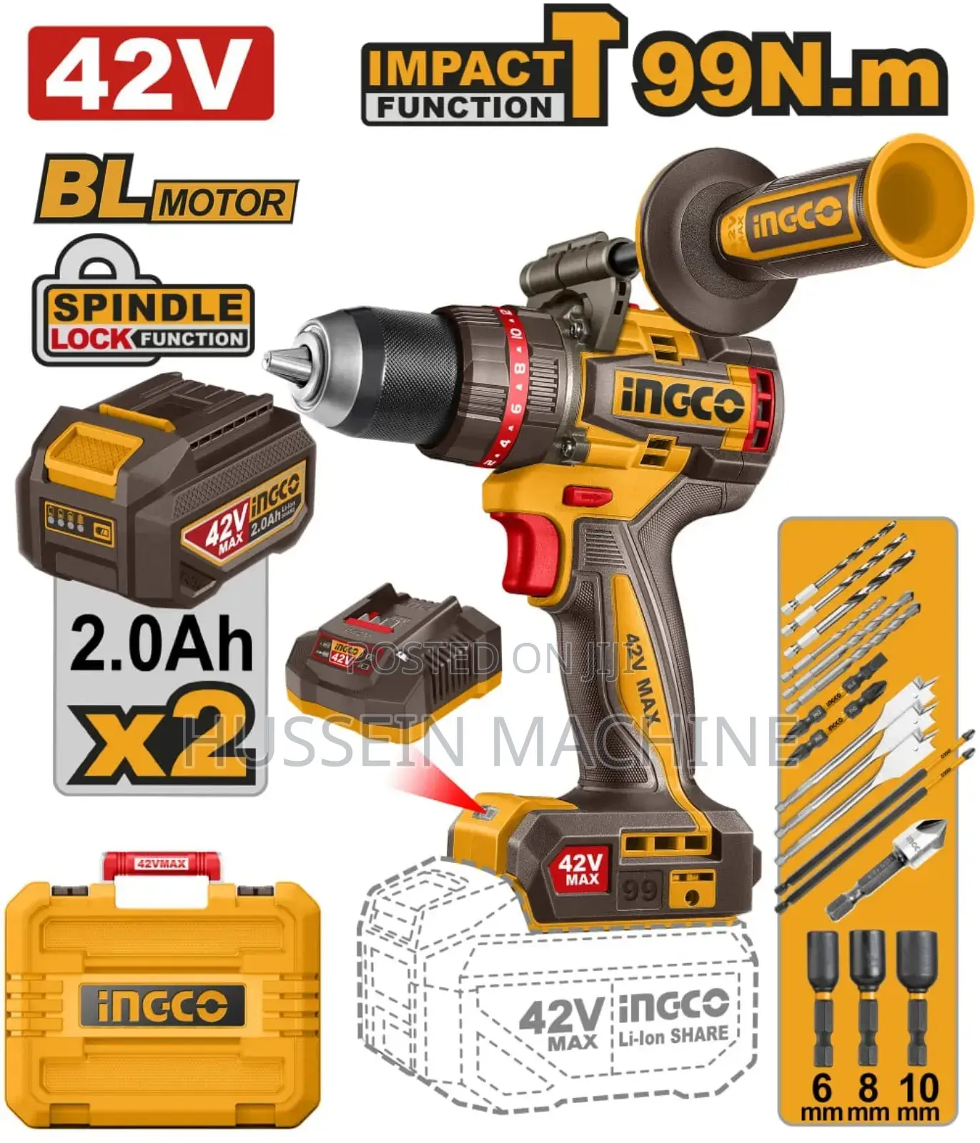 Cordless Drill Ingco 42v