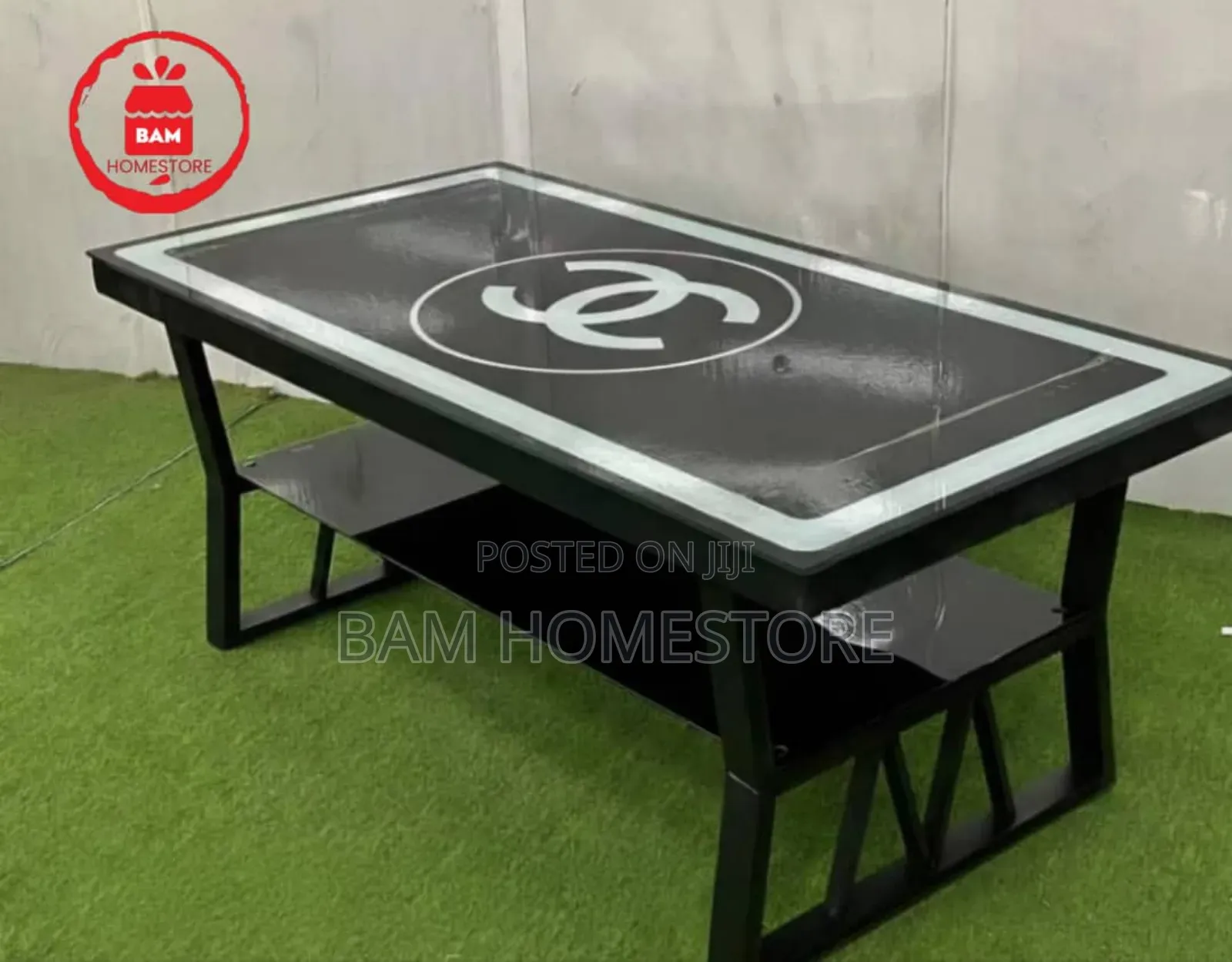 Modern Luxury Channel Design Coffee Table - Black White Meza