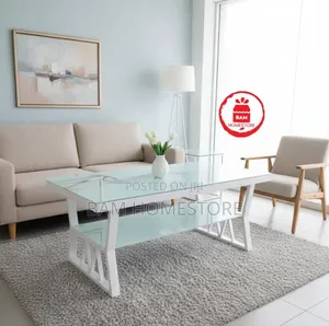 Modern Luxury Channel Design Coffee Table - Black White Meza