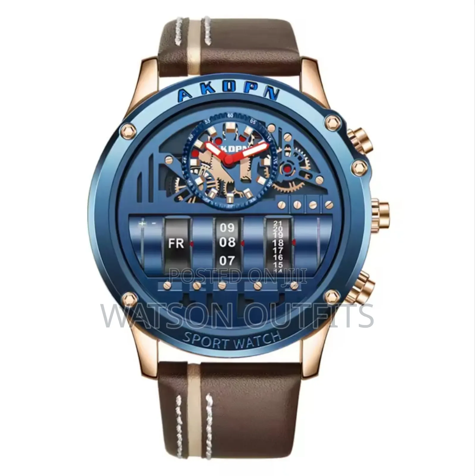 Men's Leather Belt Watches Beautifully Well Made