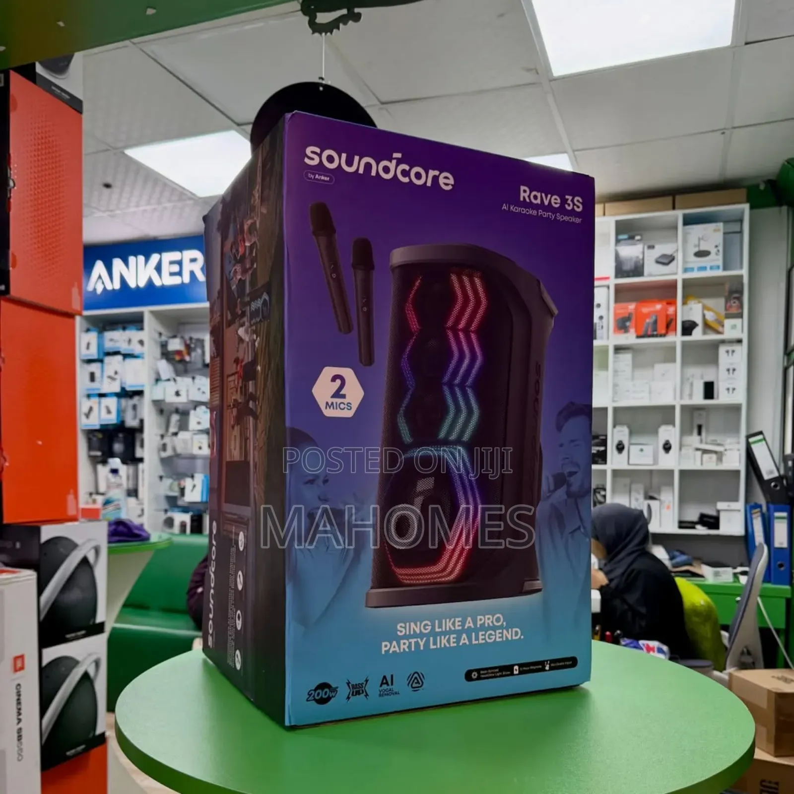 Soundcore Party Box Rave 3s With Two Mics