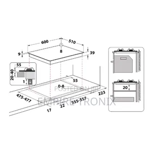 Ariston 60cm Built-in Gas Hob (4 Burners) – Model PCN 642 T/Ixa