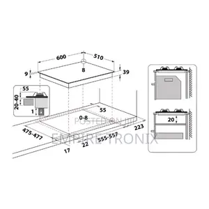 Ariston 60cm Built-in Gas Hob (4 Burners) – Model PCN 642 T/Ixa