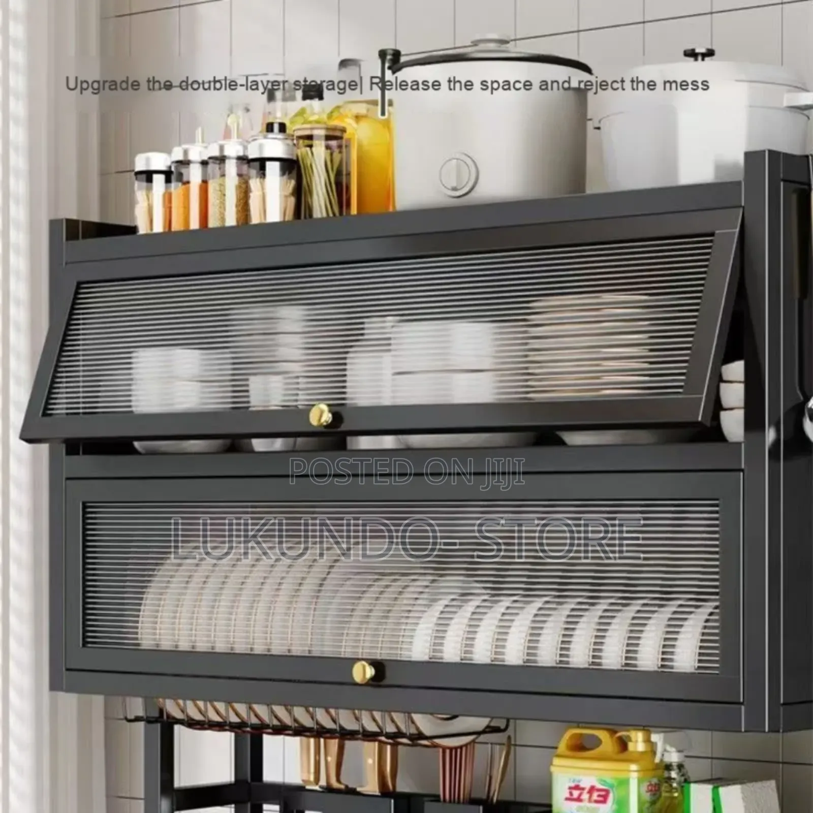Modern Double-Layer Iron Kitchen Sink Rack