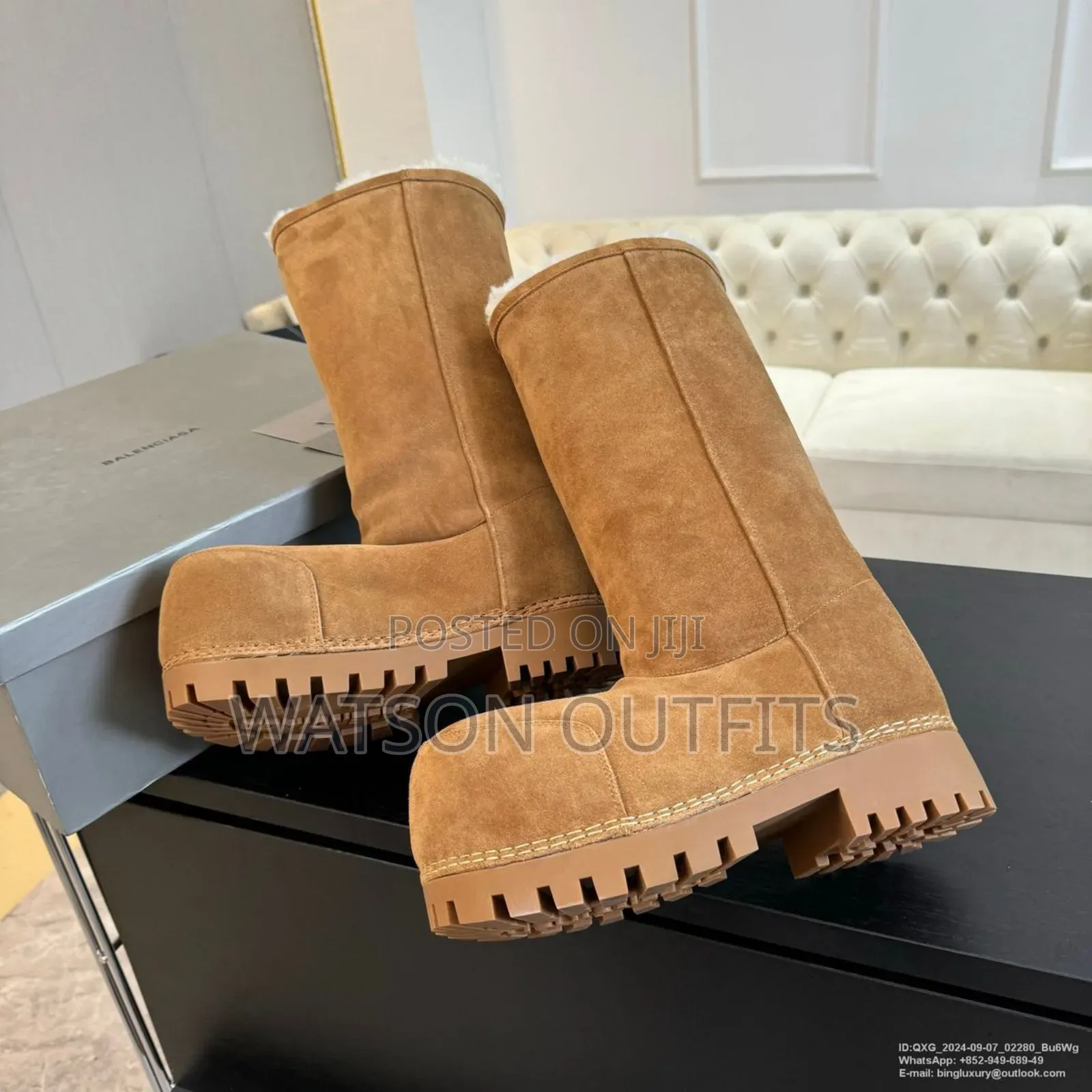 Men's Leather Boot Shoes Balenciaga Best Branded