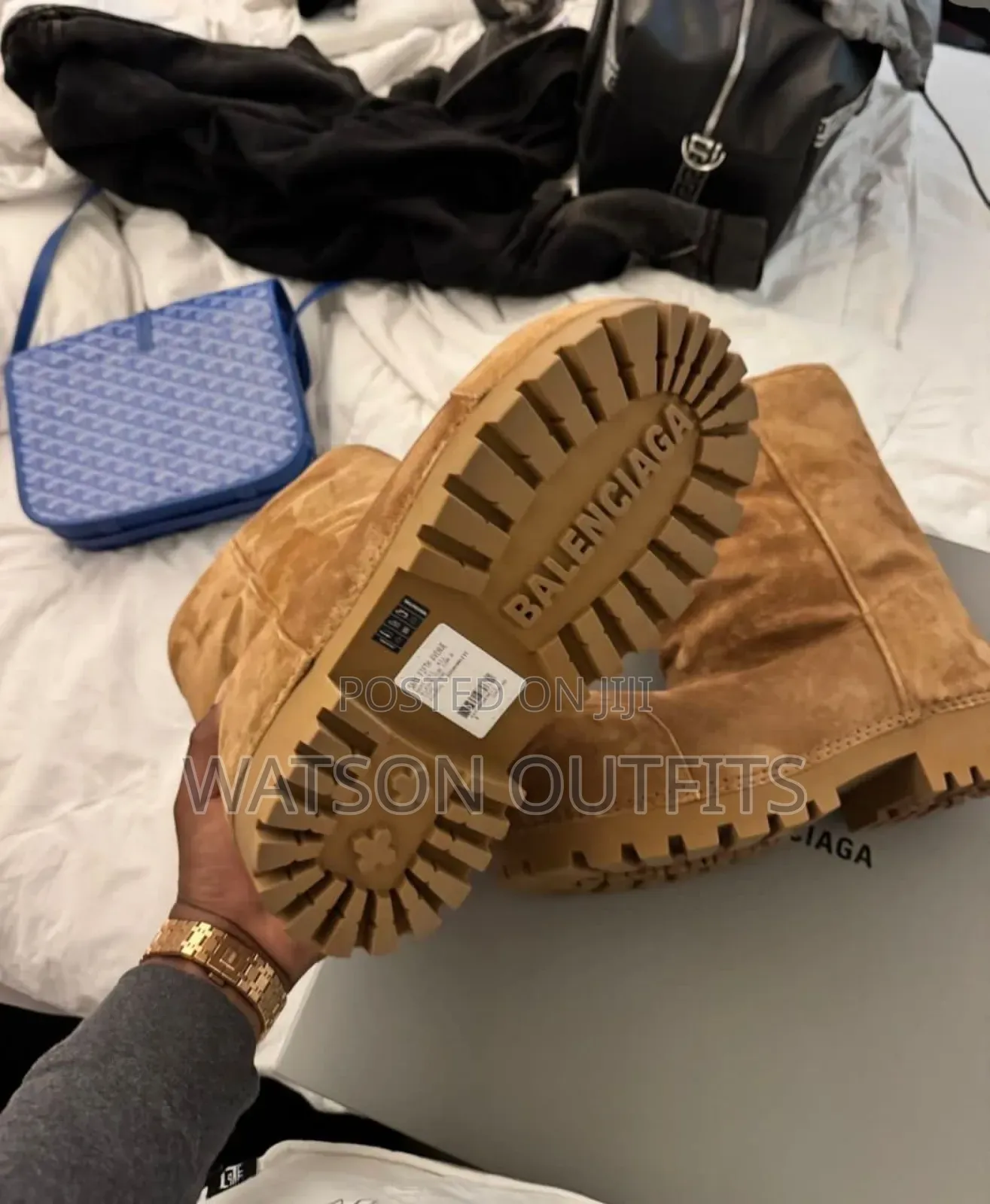 Men's Leather Boot Shoes Balenciaga Best Branded