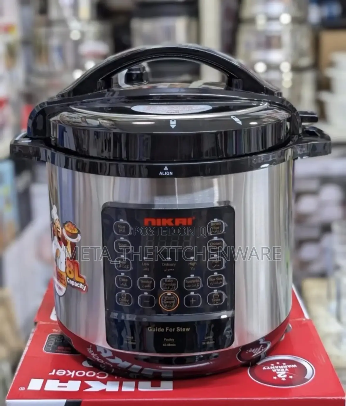 Nikai Electric Digital Pressure Cooker 8l Model Nep882dx 1300w
