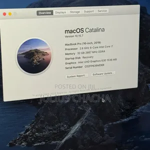 Laptop Apple MacBook Pro 2019 32GB Intel Core I7 SSD 512GB