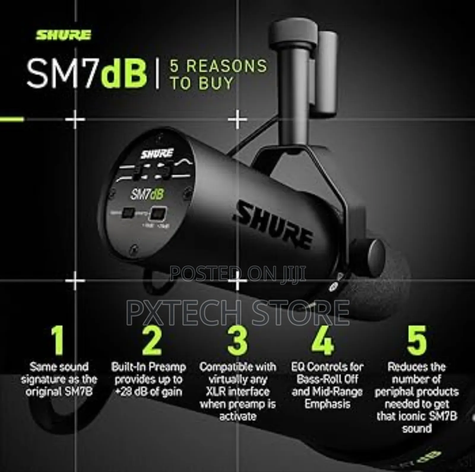 Shure Sm7db Dynamic Microphone – Built-in Preamp