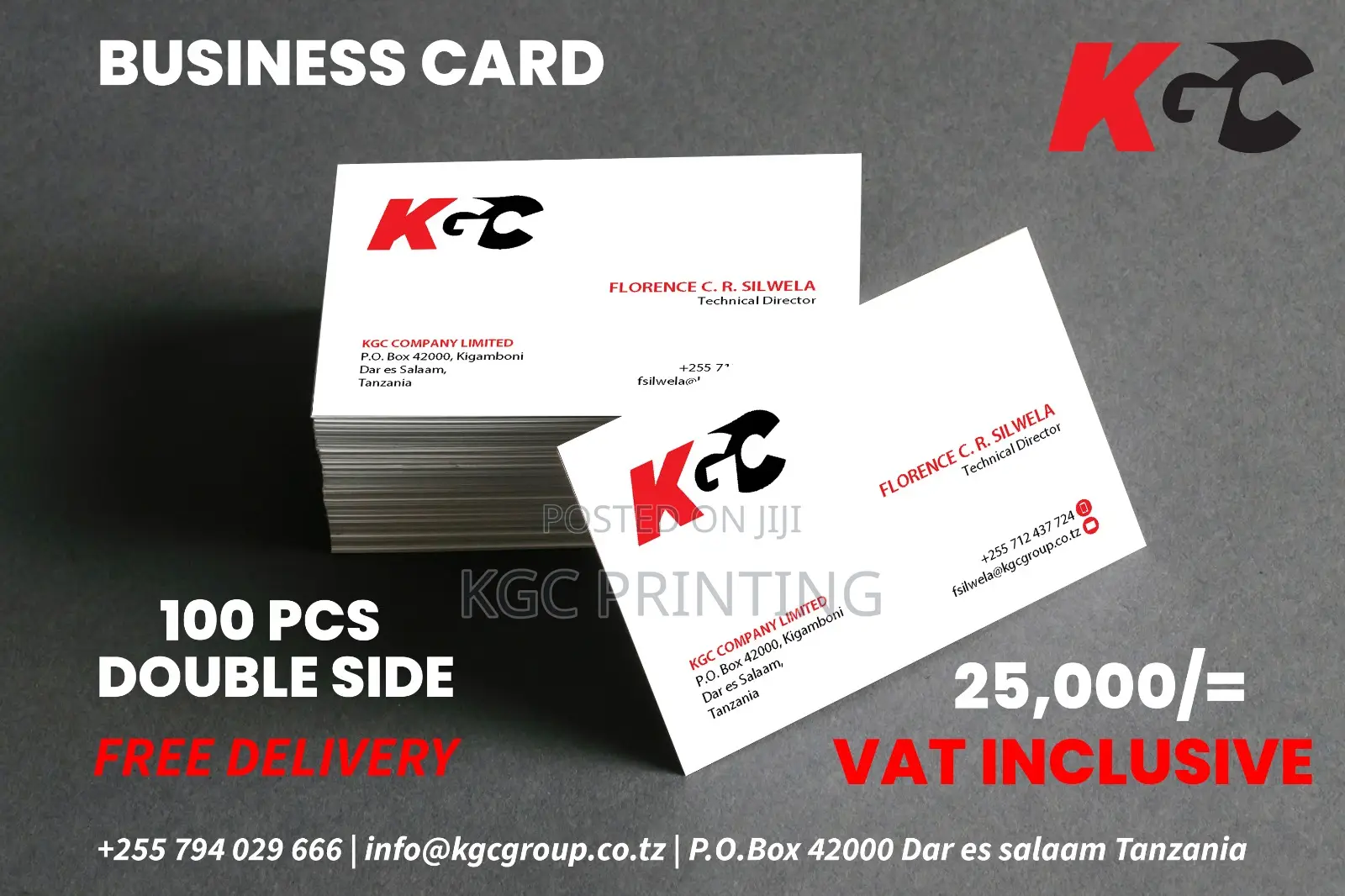 Business Card Printing 100 PCS