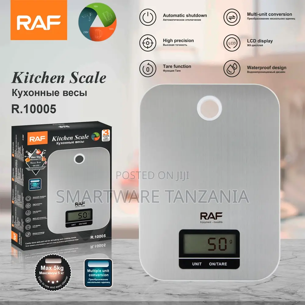 Raf R.10005 Digital Kitchen Scale 5kg LCD Display Waterproof