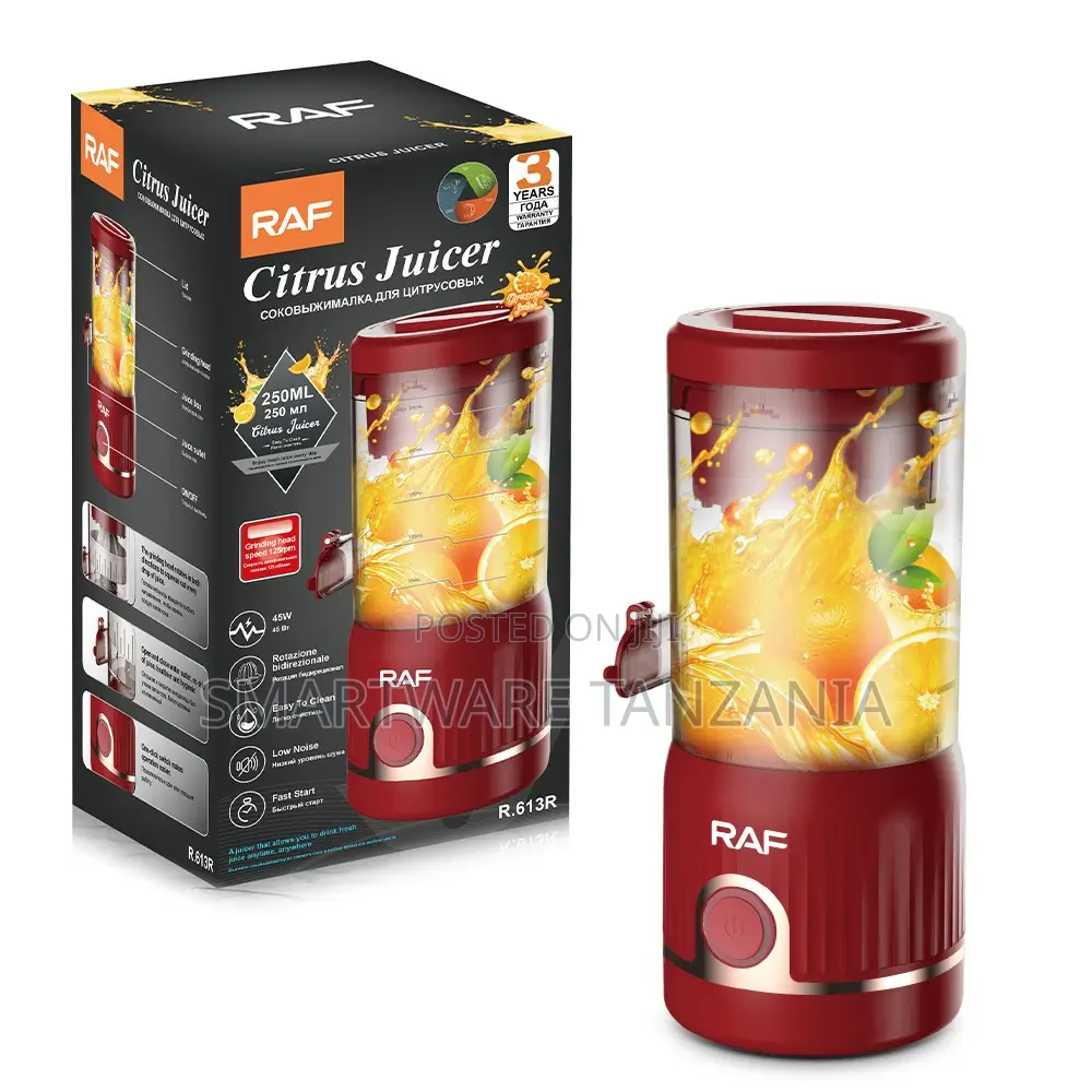 Raf Citrus Juicer R.613r 45w 125 RPM Bidirectional 250ml Red