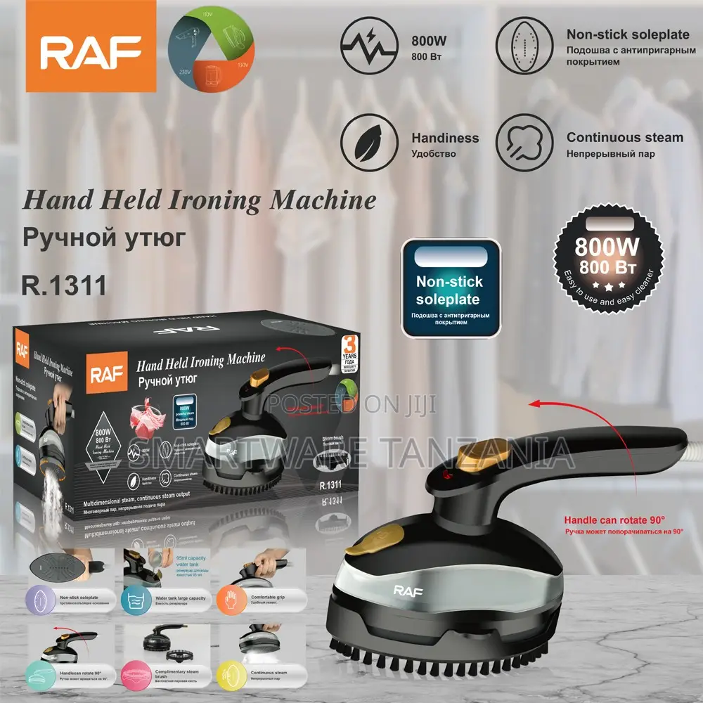 Raf R.1311 Handheld Garment Steamer 800w Brush Continuous Steam