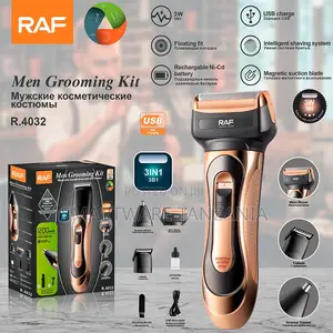 Raf R.4032 Men Grooming Kit 3w 3-in-1 Usb Rechargeable Copper