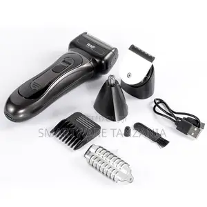 Raf R.4018 Grooming Kit 3w 3-in-1 Attachments Usb Gray Black