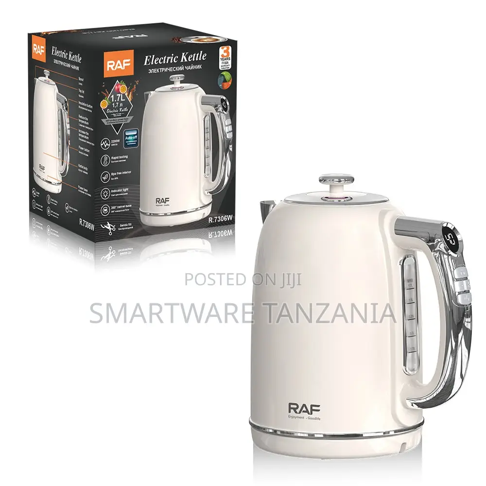 Raf Electric Kettle R.7306w 2200w 1.7l 360 Base Indicator Light