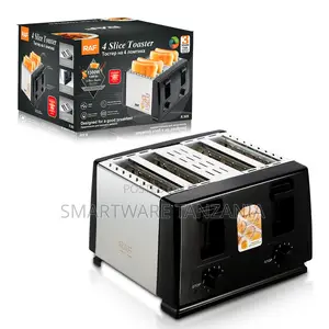 Raf 4-Slice Toaster R.505 1300w Double-Sided Heating Black