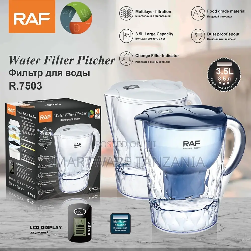 Raf Water Filter Pitcher R.7503 3.5l LCD Indicator Multi Layer