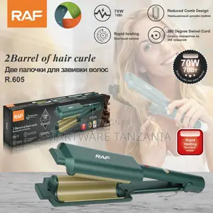 Raf Double Barrel Hair Curler R.605 70w Ceramic Beach Waves Styler