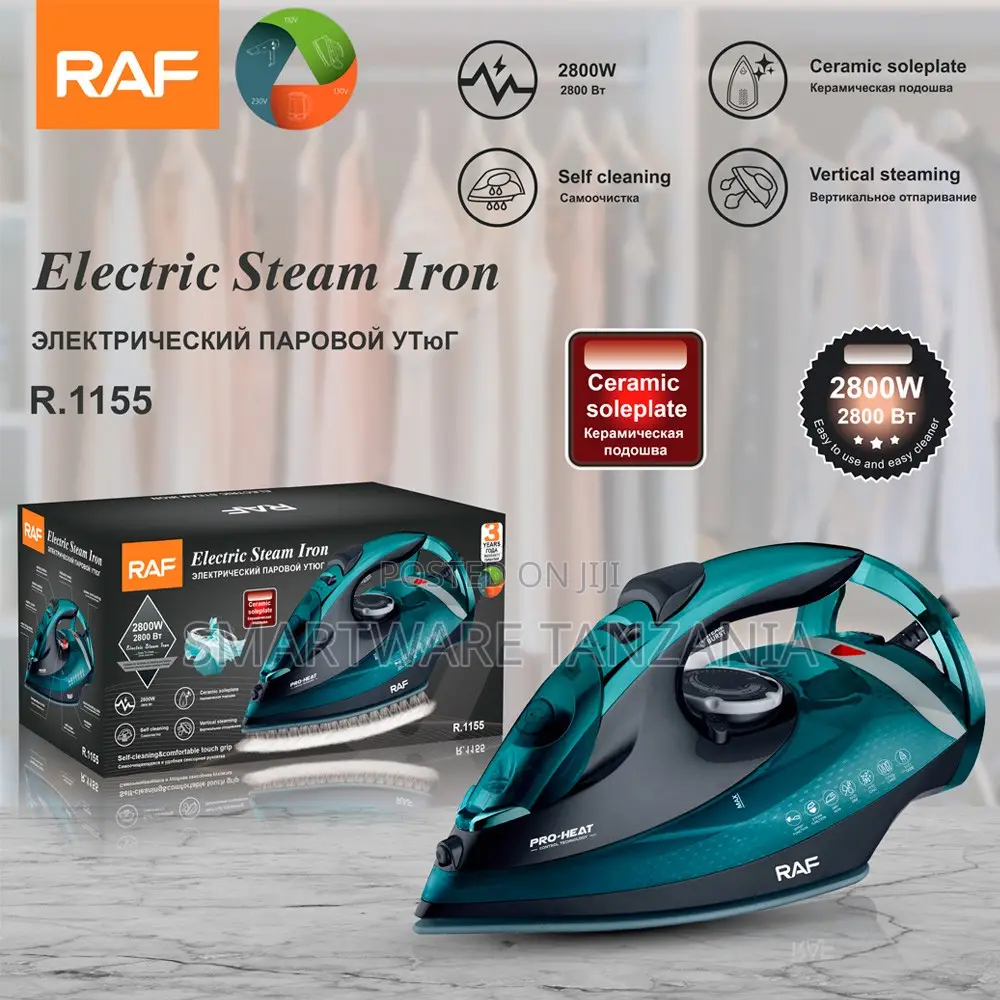 Raf Steam Iron R.1155 2800w Ceramic Soleplate Vertical Steamer