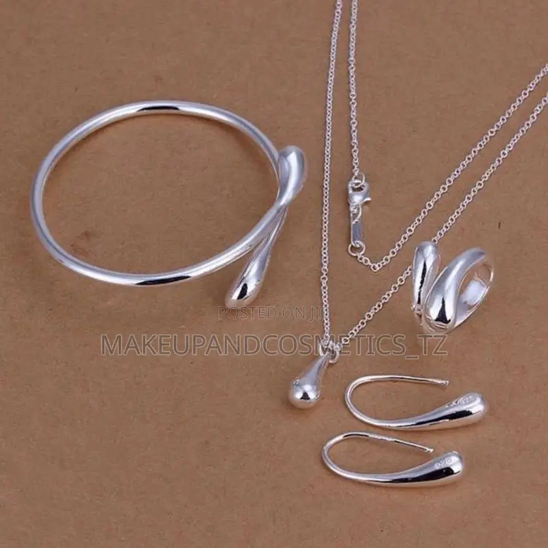 Silver-Plated Water Drop Jewelry