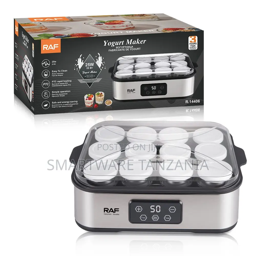 Raf 12 Cup Yogurt Maker R.14406 25w Digital PTC Stainless Steel