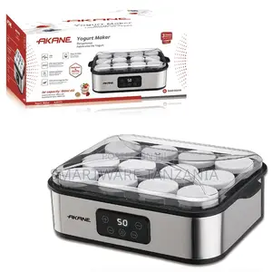Akane Yogurt Maker 12 Jar 180ml Digital PTC Heating Stainless