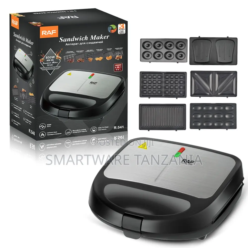 Raf Multi Sandwich Maker R.541 850w 6 Plate Sets Donut Waffle