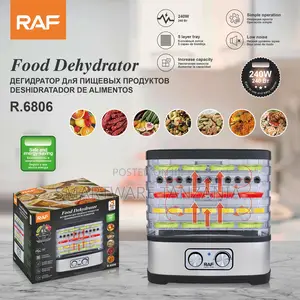 Raf Food Dehydrator R.6806 240w 5 Layer Tray Fruit Dryer Timer