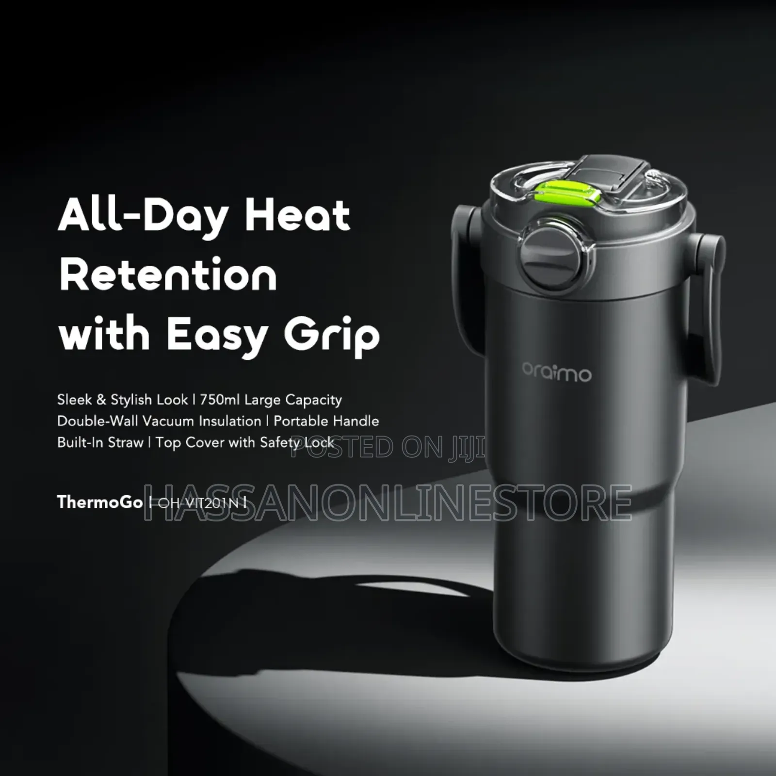 Oraimo Thermogo 750ml Stainless Steel Insulated Thermos