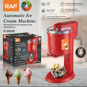 Raf Ice Cream Maker R.0900r 15w 1l Red 10 Minute Quick Automatic