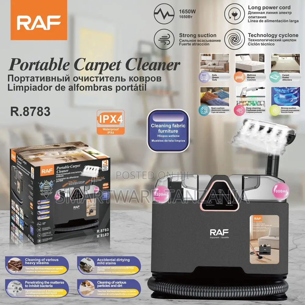 Raf Carpet Cleaner R.8783 1650w Portable Upholstery Sofa Ipx4