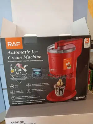 Raf Automatic Ice Cream Maker R.0900r 1l Red 15w 10 Minute Fast