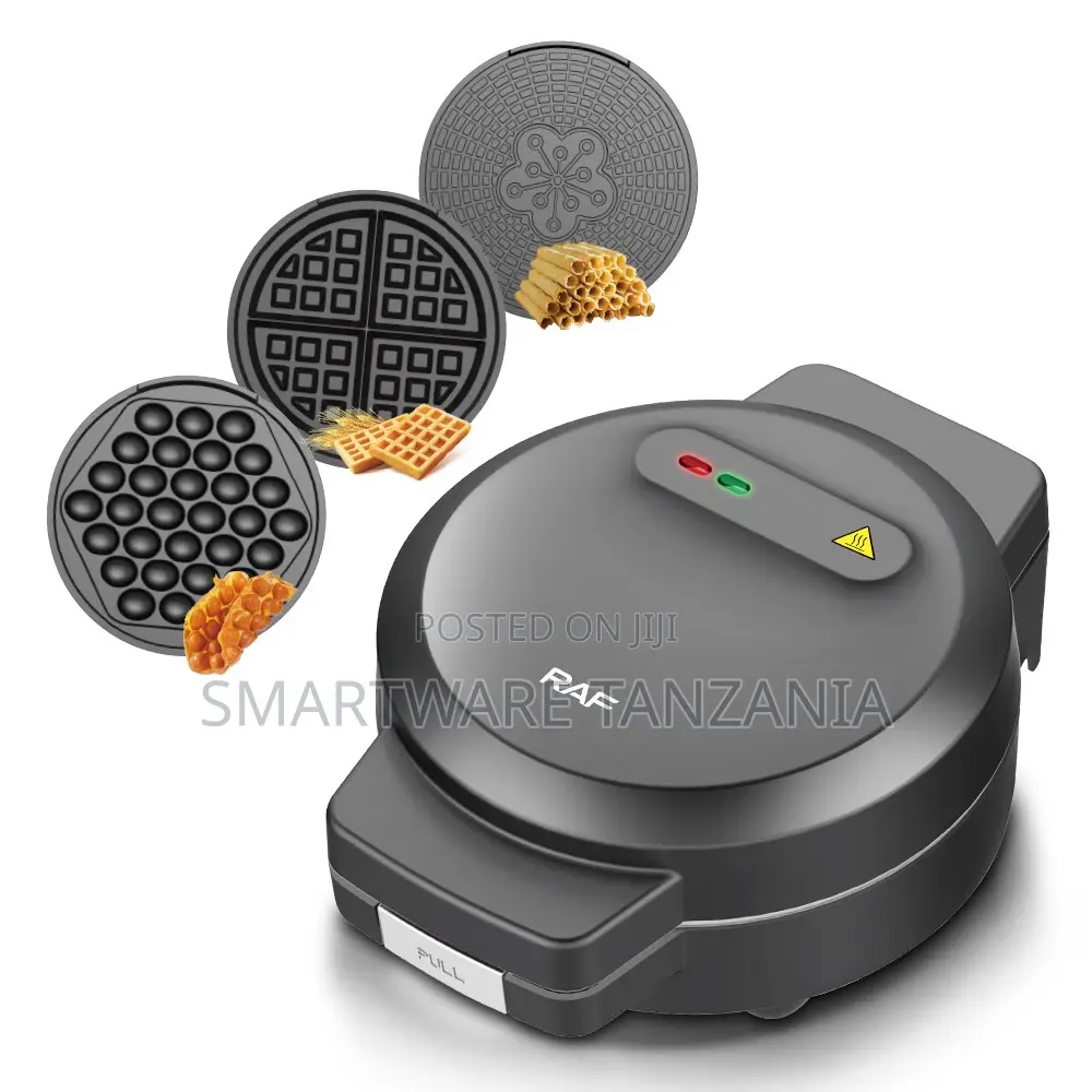Raf 3 Plate Waffle Maker R.574 850w Interchangeable Non-stick