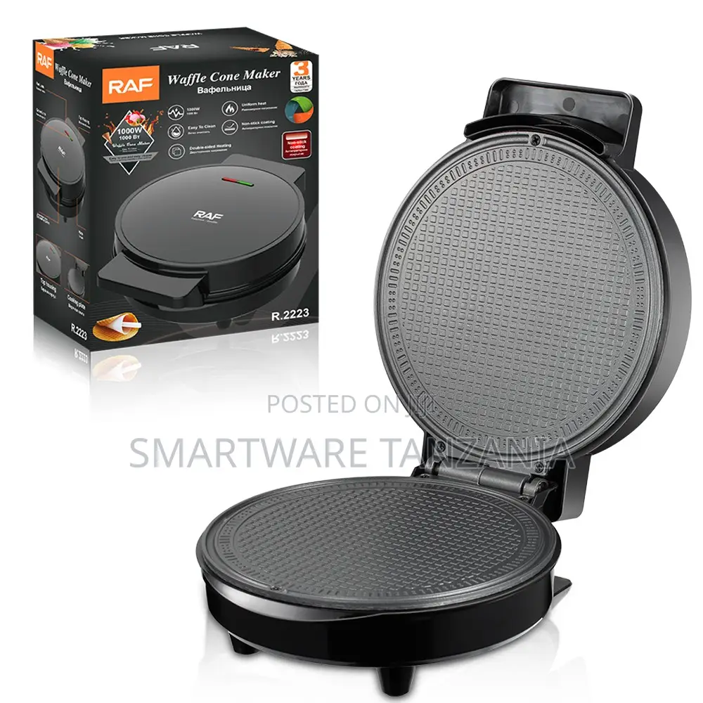 Raf Non-stick Waffle Cone Iron 1000w Professional Cone Baker