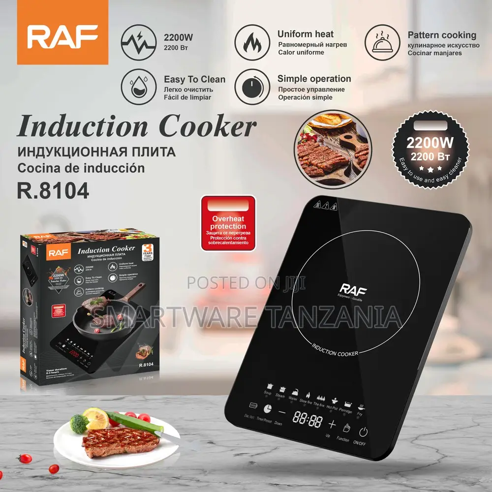 Raf 2200w Induction Cooktop Digital Portable Burner R.8104