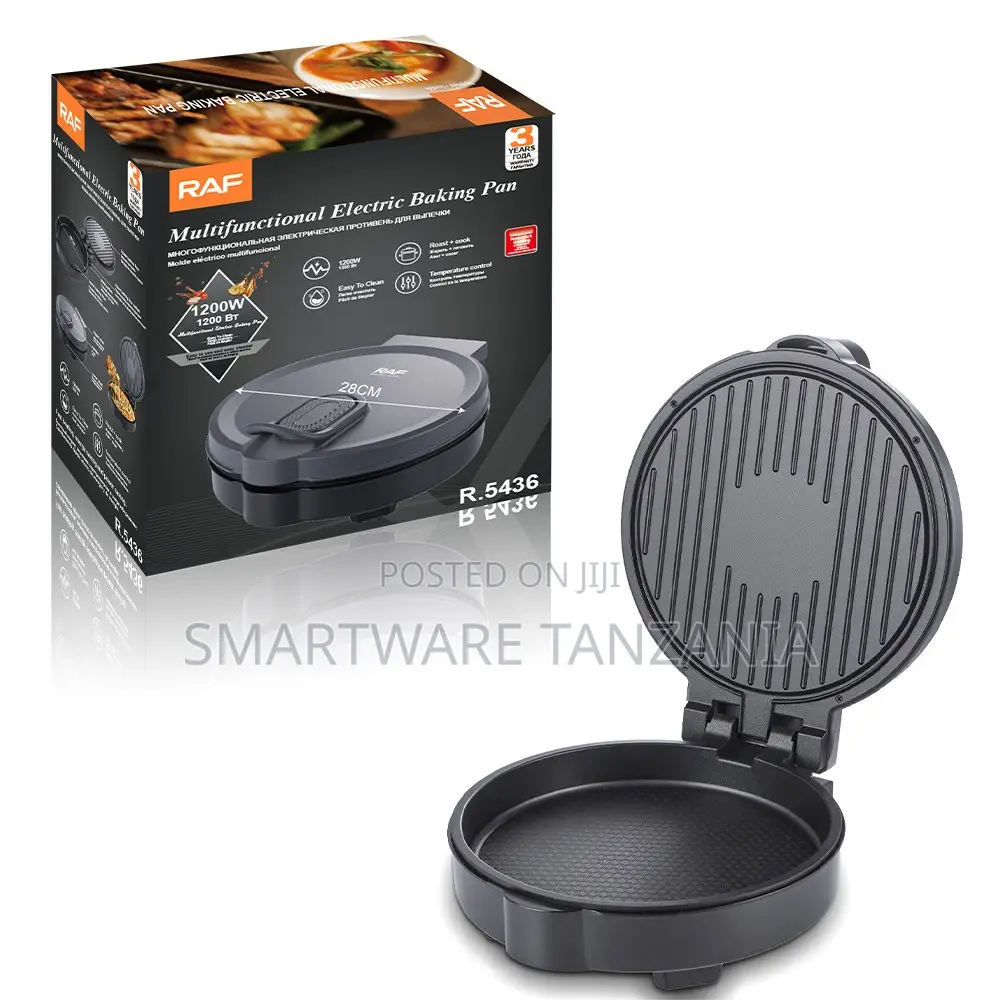 Raf 1200w 2-in-1 Electric Grill Griddle Non-Stick Pan R.5436