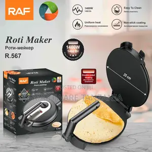 Raf 1400w Roti Maker 25cm Non-Stick Chapati Press R.567